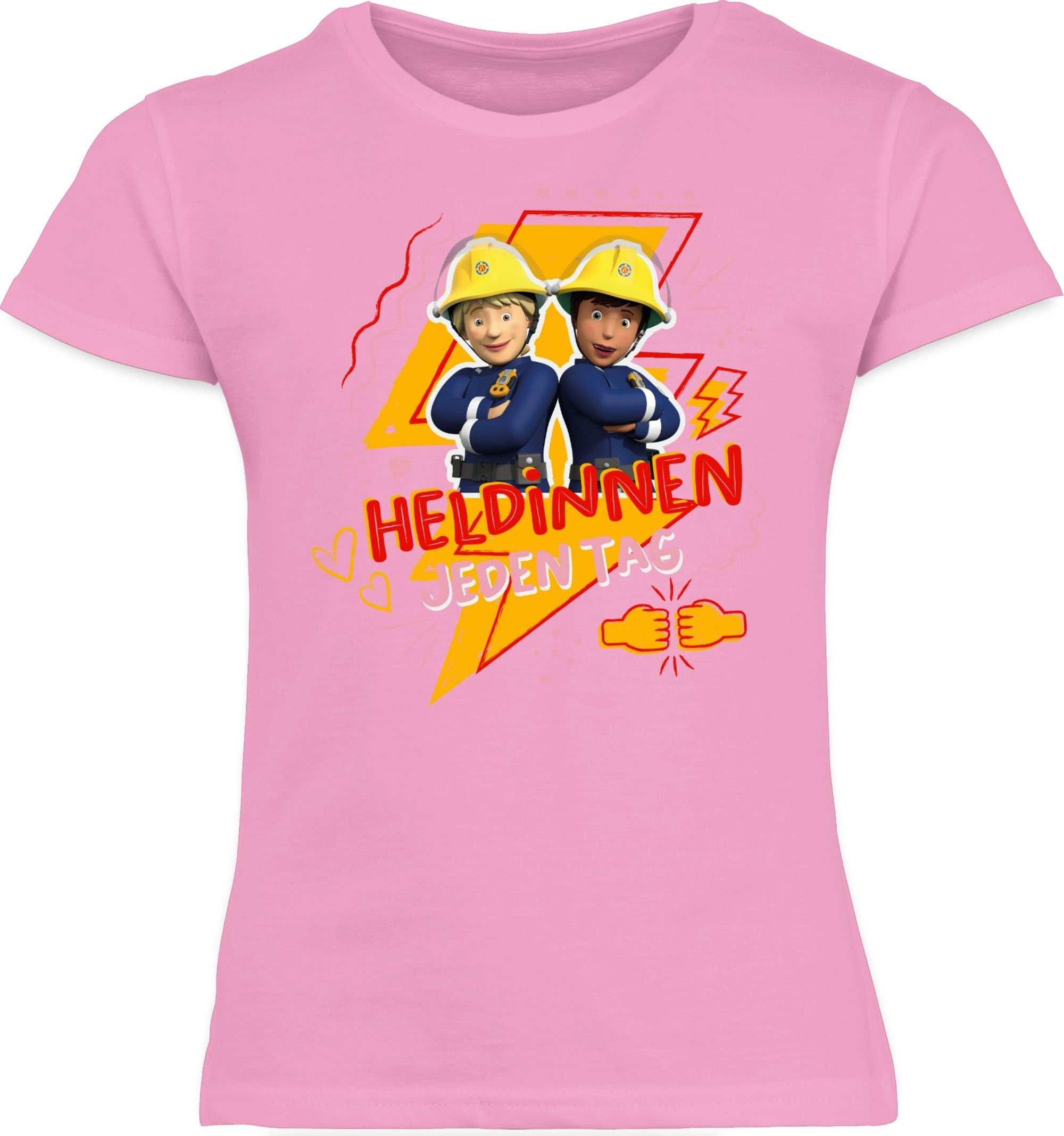 jeden Feuerwehrmann Ellie T-Shirt Tag 3 - Sam Rosa Heldinnen & Mädchen Penny Shirtracer