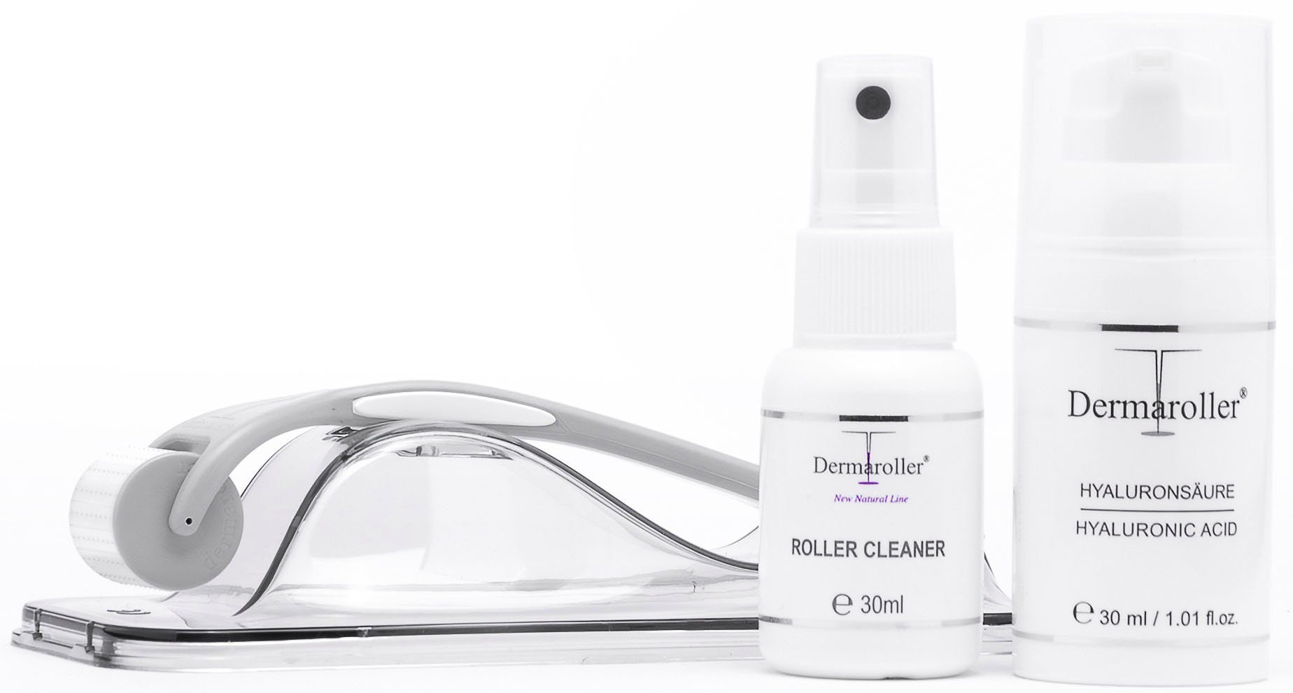 Dermaroller Dermaroller HC902 inkl. Cleaner & Hyaluron im Spender