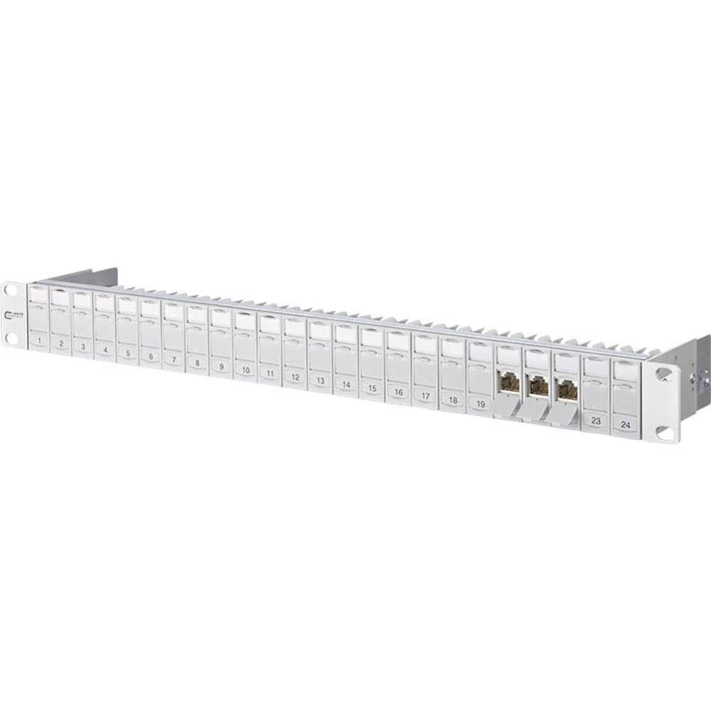 Metz Connect Metz Connect 130920-E 24 Port 483 mm (19) CAT 6a 1 HE Bestückt Netzwerk-Patch-Panel