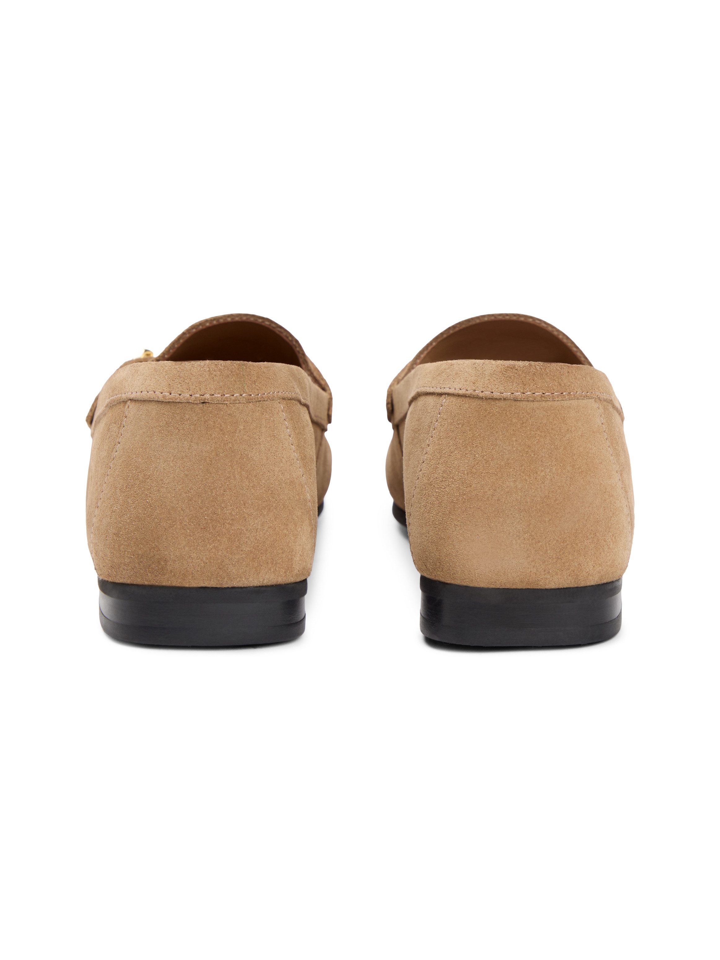 Tommy Hilfiger TH CHAIN SUEDE LOAFER Loafer Slipper, Businessschuh, Schlupfschuh mit goldfarbener Zierkette