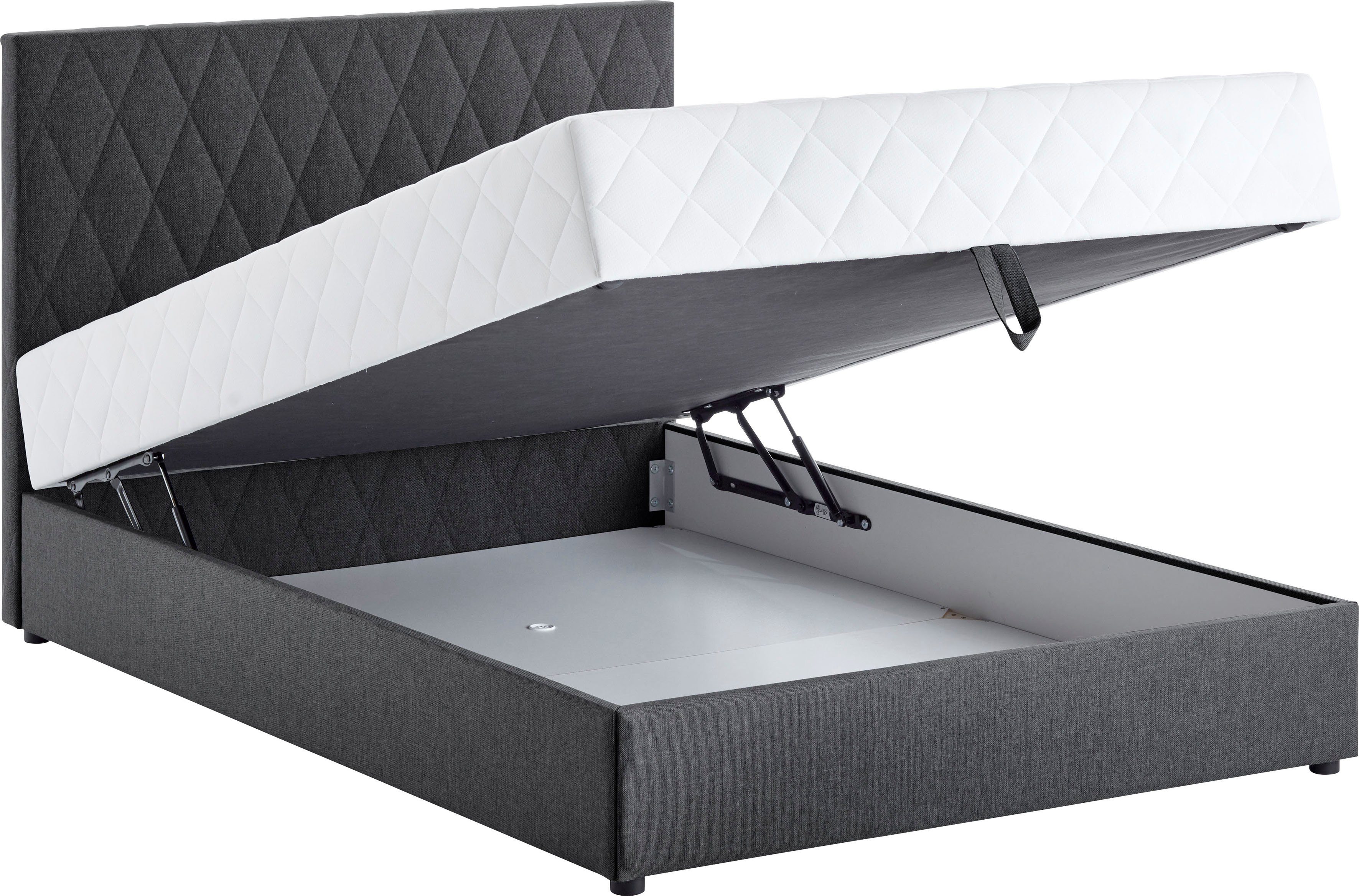 ATLANTIC home collection Boxbett "Benita", inkl. Bettkasten, erhältlich in verschiedenen Größen, inkl. Taschen-Federkernmatratze