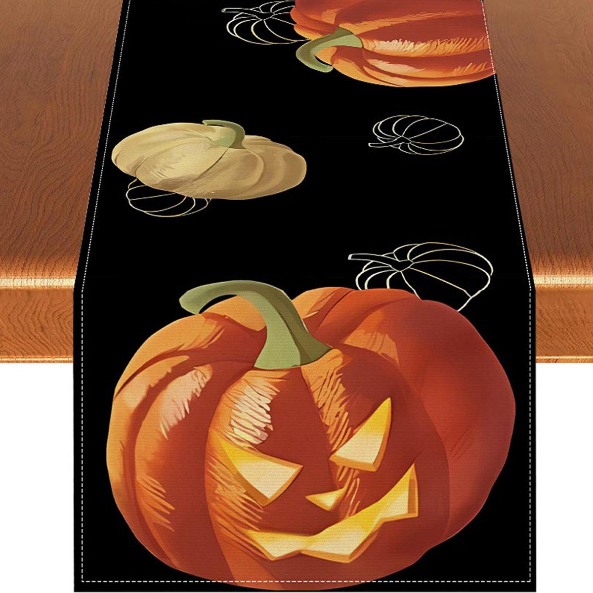 LAPAPRO Tischläufer Halloween Tischläufer Leinen mit günstig online kaufen