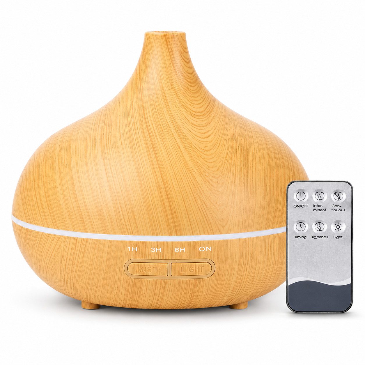 ibettertec Luftbefeuchter mit Aroma Diffuser, Ultraschall für Schlafzimmer, 0,55 l Wassertank, Duftspender mit Fernbedienung, LED-Nachtlicht für Wohnräume