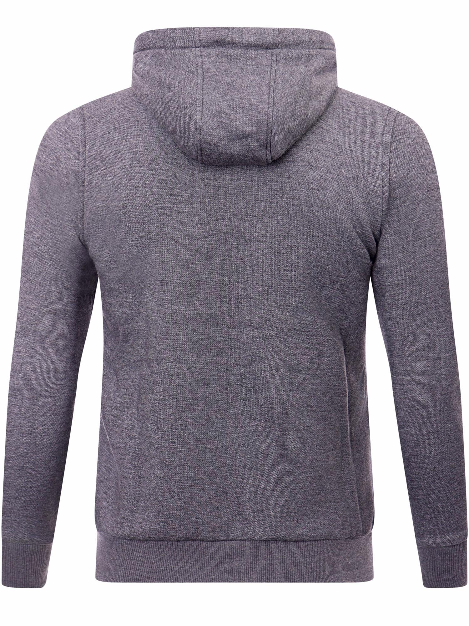 Reslad Sweatjacke Reslad Sweatjacke Herren Zipper Kapuze RS-1270 (1-tlg) Winter-Pullover Kapuzenpullover Sweater Hoodie Pulli Sweatshirt