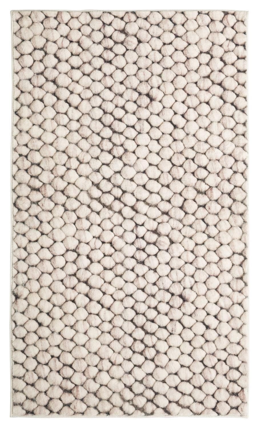 casa NOVA Badematte BUBBLE, Greige, 70 x 120 cm, Bubbleoptik, Polyester, re günstig online kaufen
