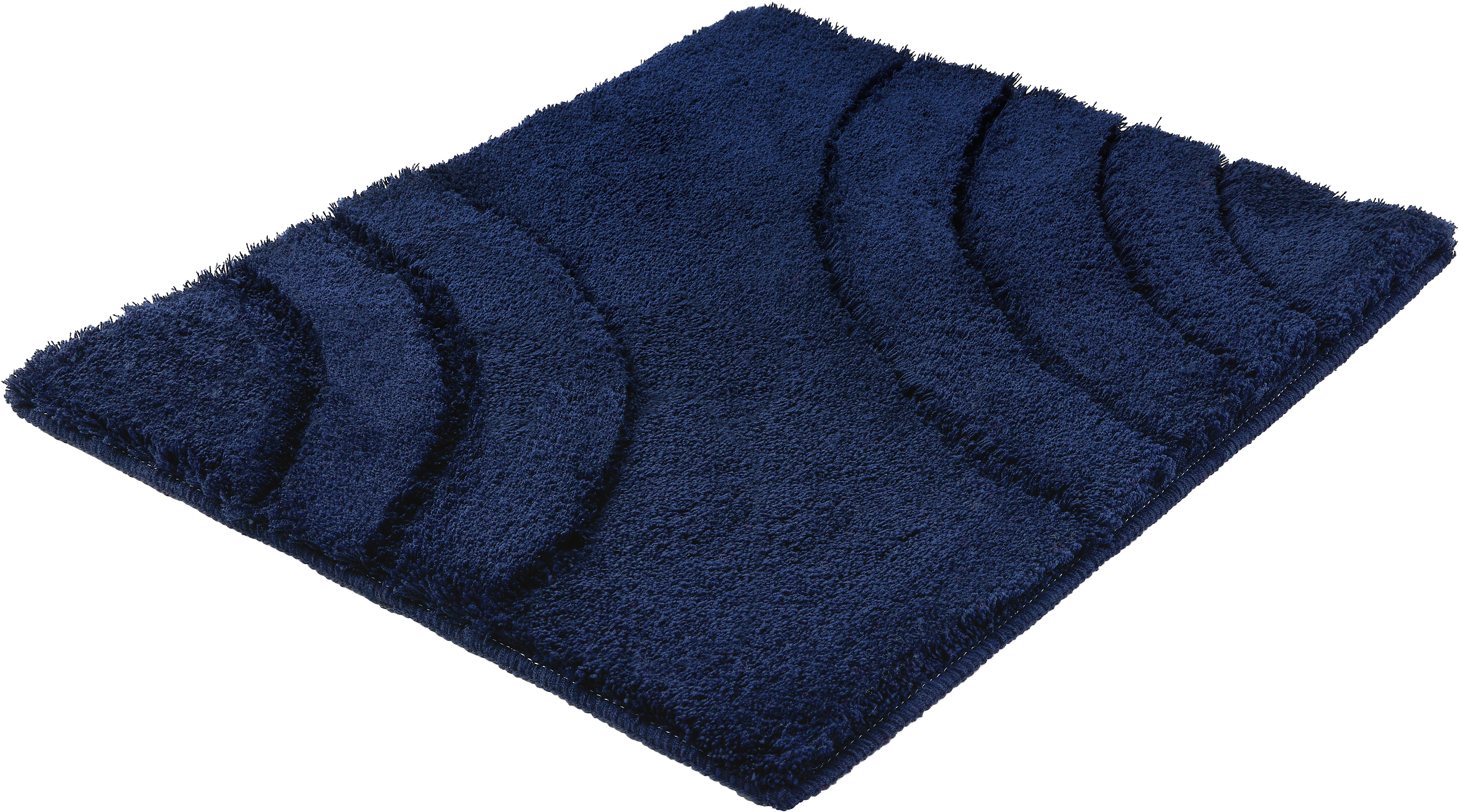 Kleine Wolke Badematte »Saturn«, Höhe 25 mm, rutschhemmend beschichtet, fußbodenheizungsgeeignet, Polyacryl, rechteckig, Badteppich, Uni Farben, modernes Design, Hoch-Tief Effekt