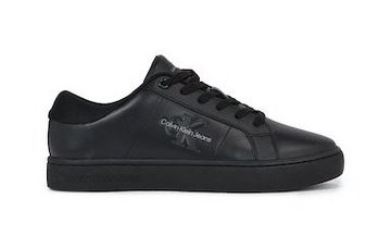 Calvin Klein Jeans CLASSIC CUPSOLE LOW ML LTH Sneaker mit seitlichem Logoschriftzug, Freizeitschuh, Halbschuh, Schnürschuh