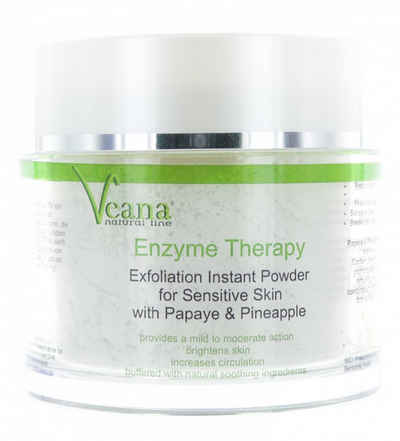 Veana Gesichtspeeling Veana Enzyme Peeling Pulver (100g) für ca. 50 Gesichts- Anwendungen mit Papaya und Ananas, hautklärend, porentiefe Hautreinigung, auch bei Akne