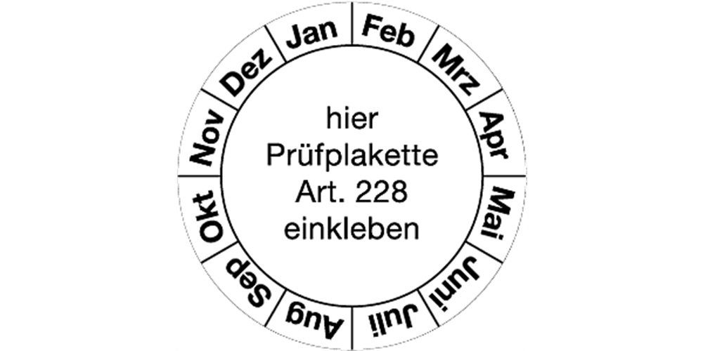 Thumbnail - König Werbeanlagen Hinweisschild Grundplakette Januar - Dezember
