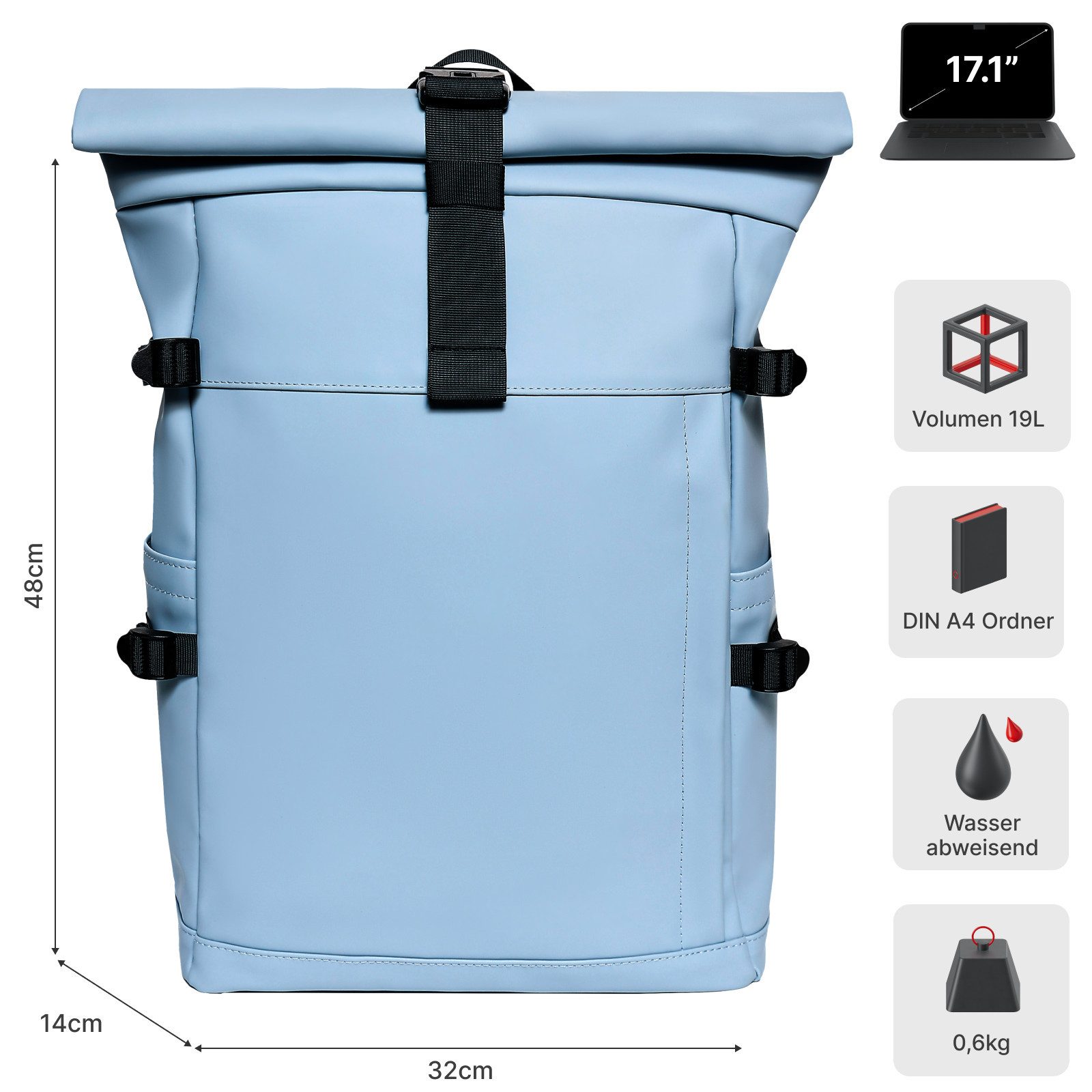 EAAKIE Rucksack RollTop Rucksack Freizeitrucksack Herren günstig online kaufen