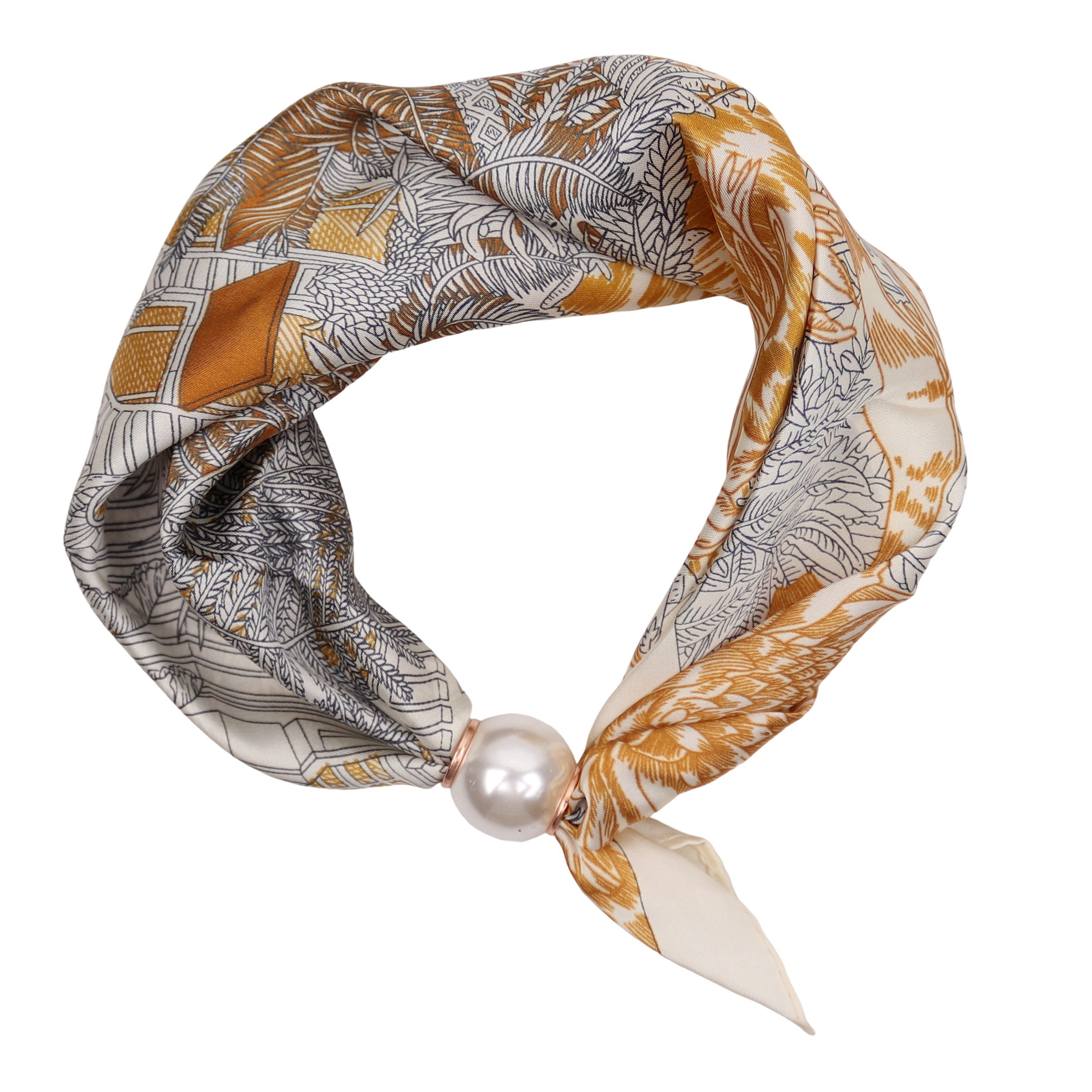 MIRROSI Nickituch Schmales Halstuch mit magnetischem Clip, Damen Halstuch deal für Frühling,Sommer, Herbst – Bild 2 von 4