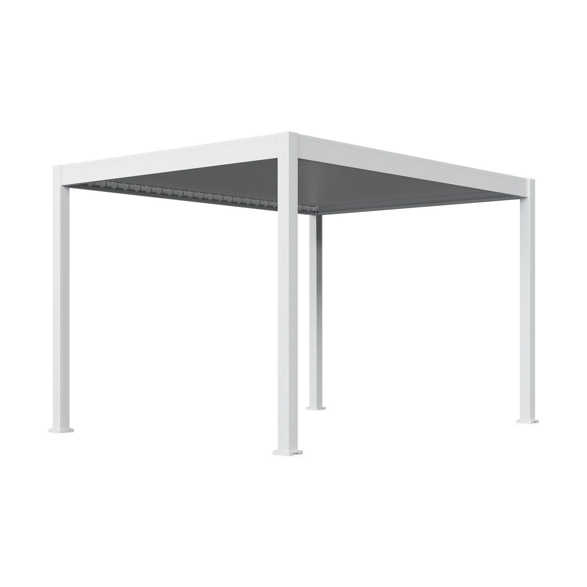 Weide Pergola Deluxe Plus Elektrisch Pavillon Terrassenüberdachung Aluminium LED 3x4, BxTxH: 300x400x255 cm