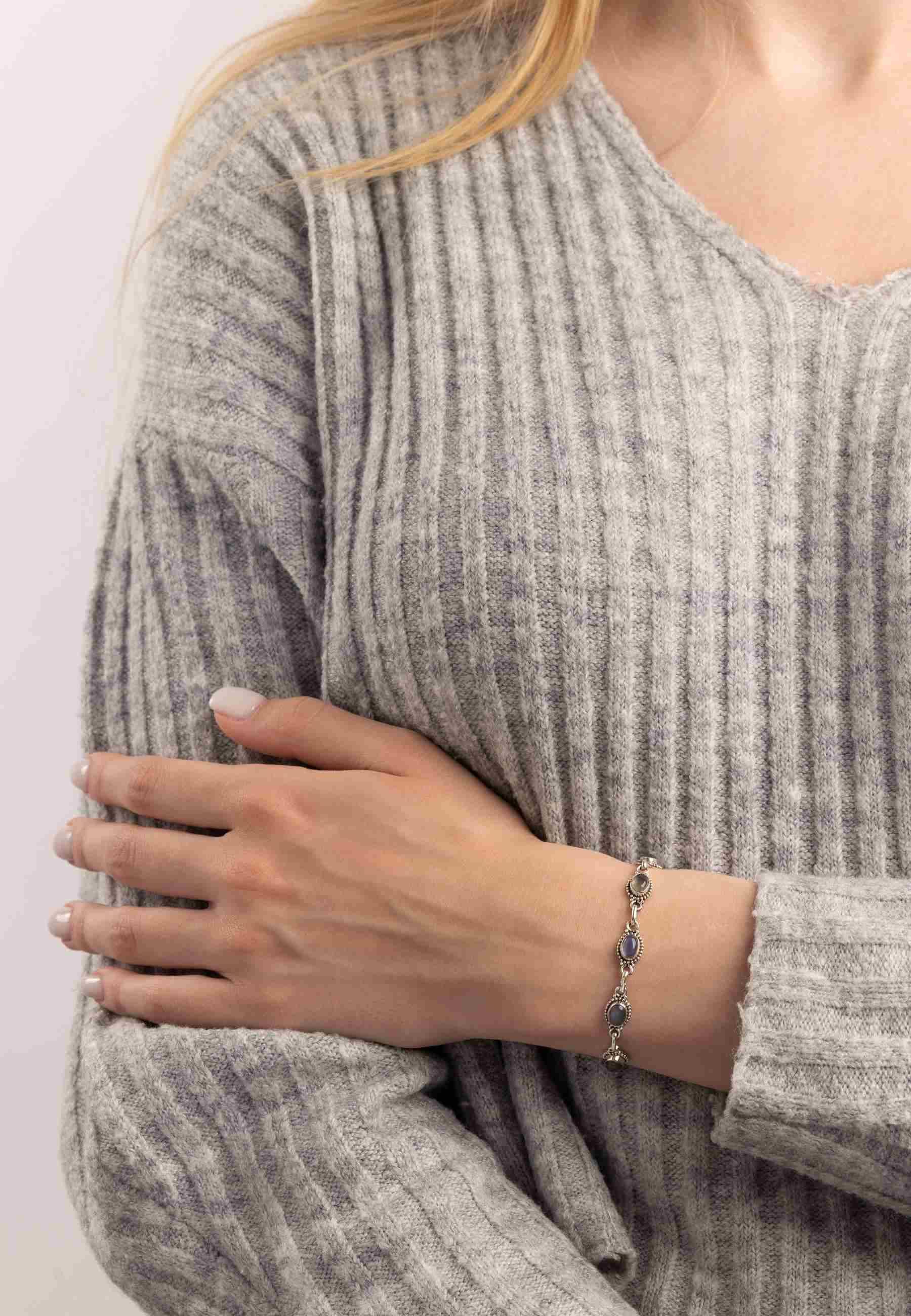 mantraroma Silberarmband PUNTI oval klein aus günstig online kaufen