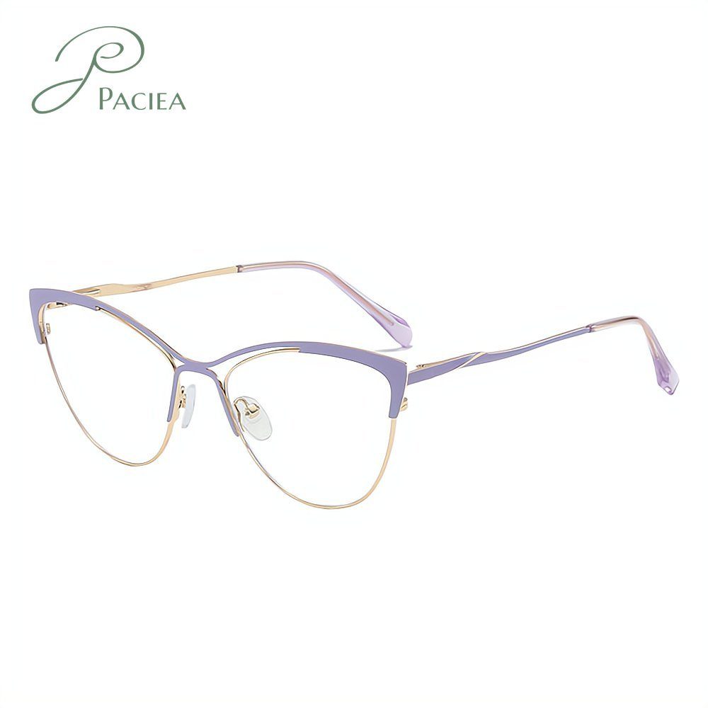PACIEA Brille Blaue lichtbeständige Computerbrille lila Arbeitsbrille