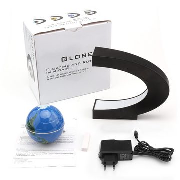 BlingBin Globus Magnetischer Schwimmender Globus mit farbigen LED-Lichtern C-Form, (1 Set, 1-tlg), für Bildungsheim Büro Schreibtisch Bücherregal Dekoration