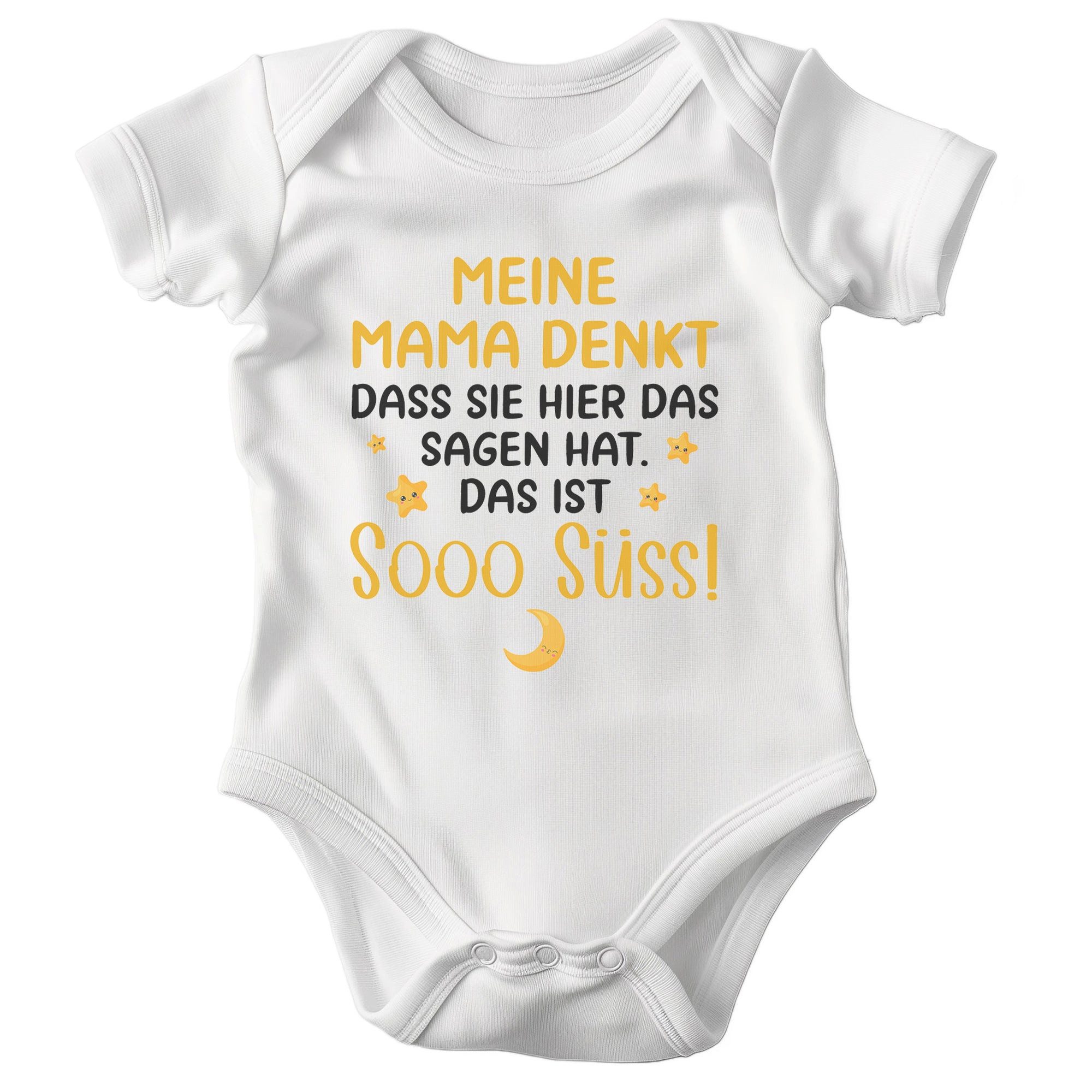 22Feels Kurzarmbody Bio Unisex Babybody Weiß Mama Sagen Spruch Geschenk Geburt Babyparty BIO-Baumwolle - In Deutschland Bedruckt - Niedlicher Print
