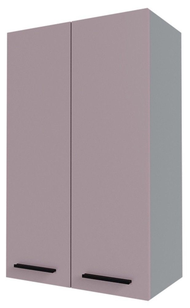 Klapphängeschrank (Bonn, 80cm matt XL rosé Korpusfarbe Front- wählbar Hängeschrank) 80cm Bonn Feldmann-Wohnen 2-türig kupfer und