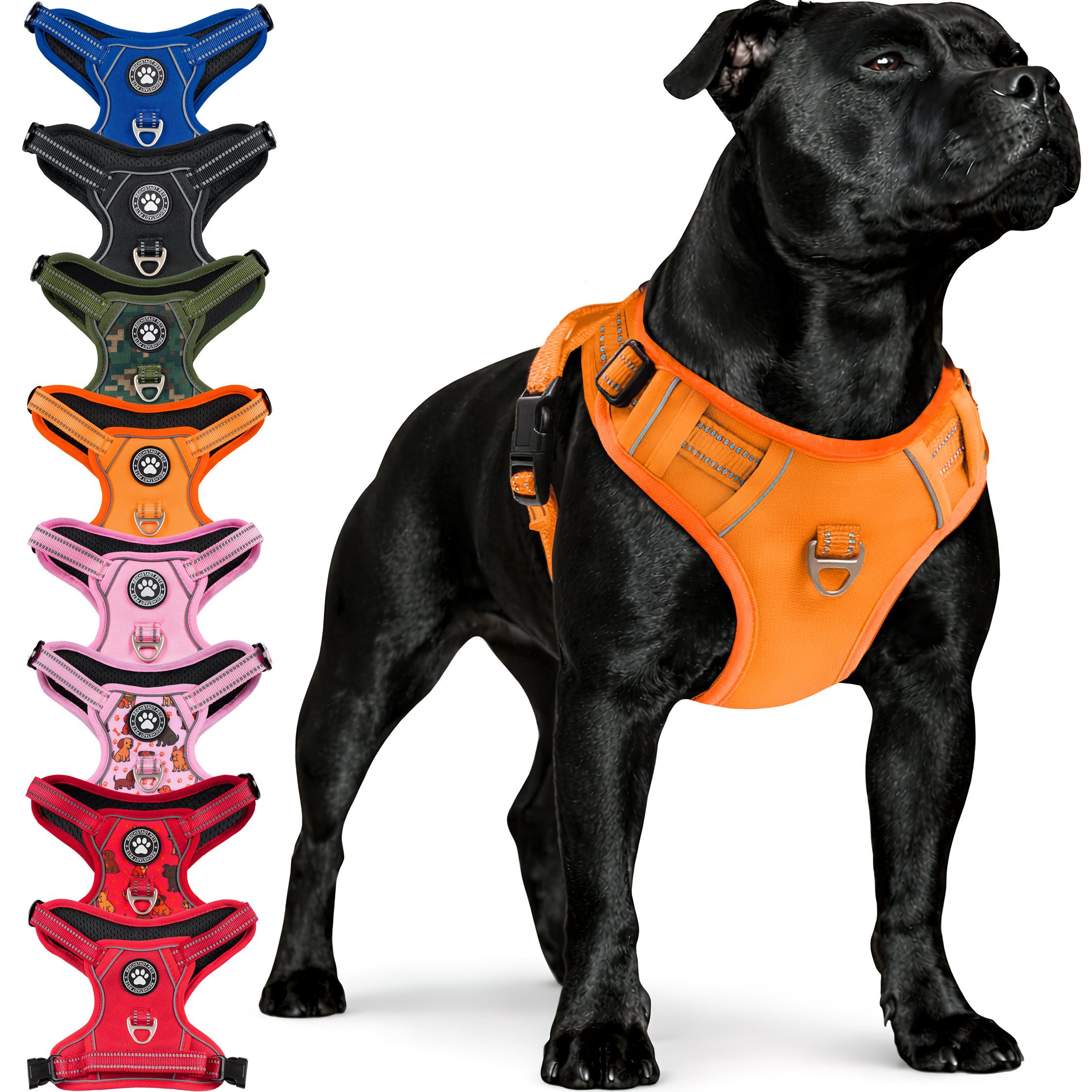 Reichstadt Hunde-Geschirr RS Pets Norwegergeschirr 25RSP083, Polyester, atmungsaktives Netzgewebe und robuster Oxford-Stoff
