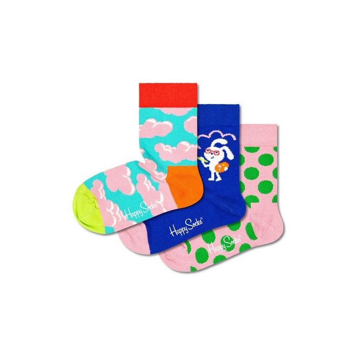 Happy Socks Langsocken Kids Over The Rainbow Geschenk Box (Spar-Set 3-Paar) 3 Paar Socken - Baumwolle - 3 Paar bunte Socken in einer Geschenkbox