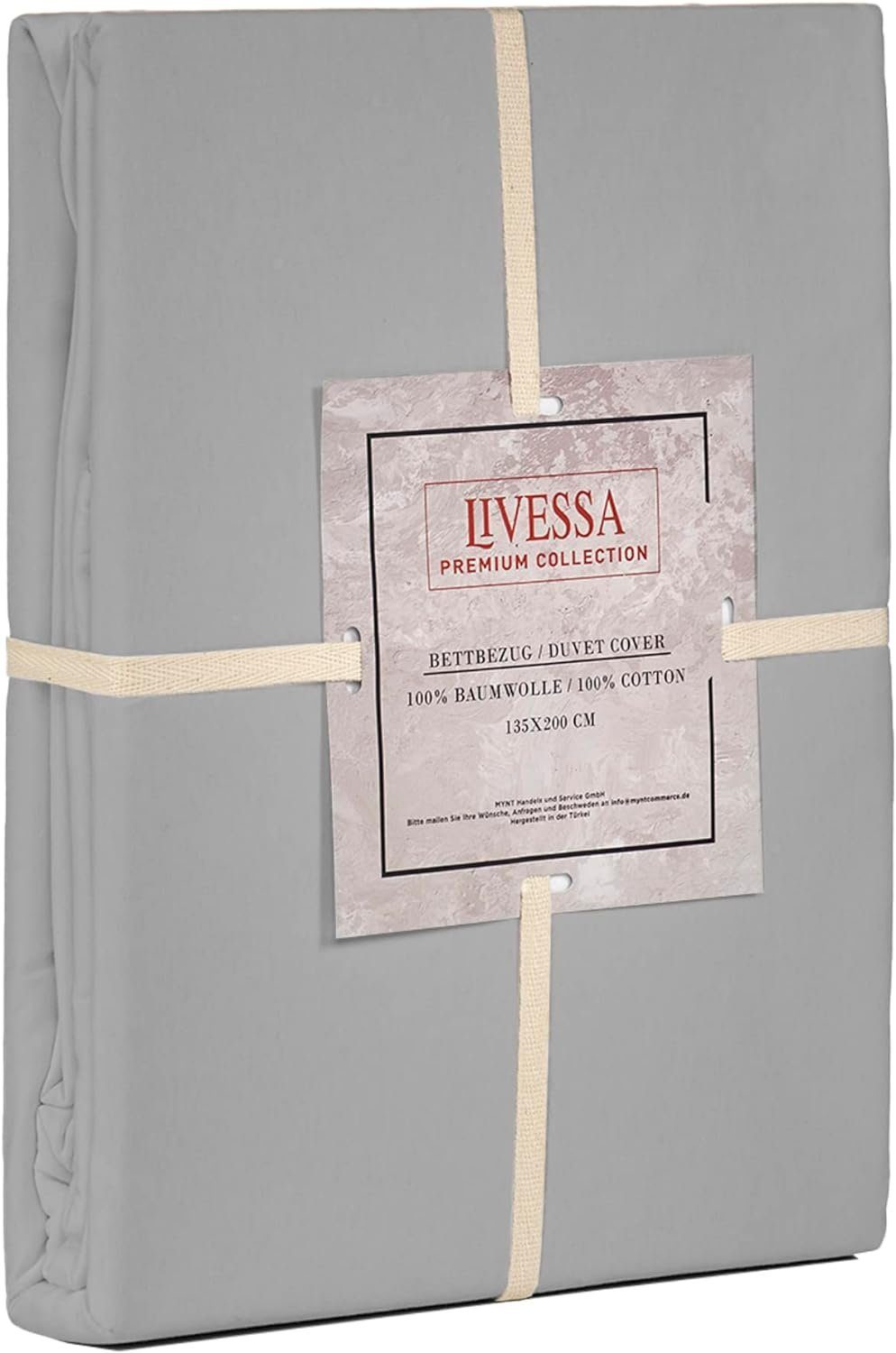 livessa Bettbezug Bettbezug Baumwolle Jersey Bettwäsche Allergiker Reißverschluss, (1 St), 100% Baumwolle Single-Jersey 140 g/m² weich & atmungsaktiv – Bild 5 von 5