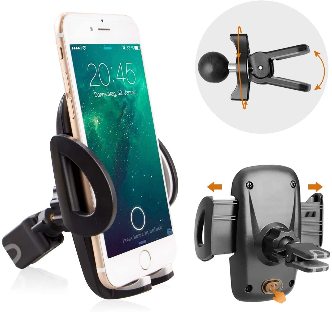 Avoalre Handy-Halterung Auto handyhalter, (360° Belüftung Autohalterung)