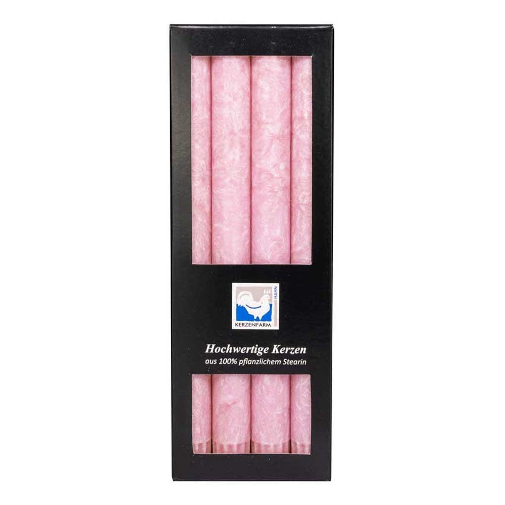 Hahn Kerzenfarm Formkerze Stearin Stabkerze Set - rosa günstig online kaufen