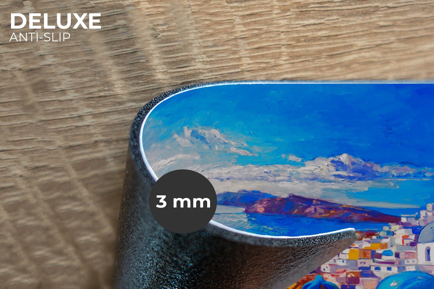 MuchoWow Platzset Malerei - Griechenland - Wasser - Öl, (6-St), Platzsets, günstig online kaufen