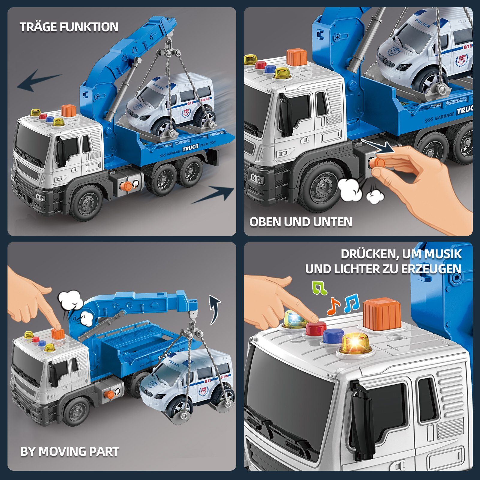 Esun Spielzeug-LKW LKW Spielzeug mit Auto Spielzeug, kran spielzeug, (Set, günstig online kaufen