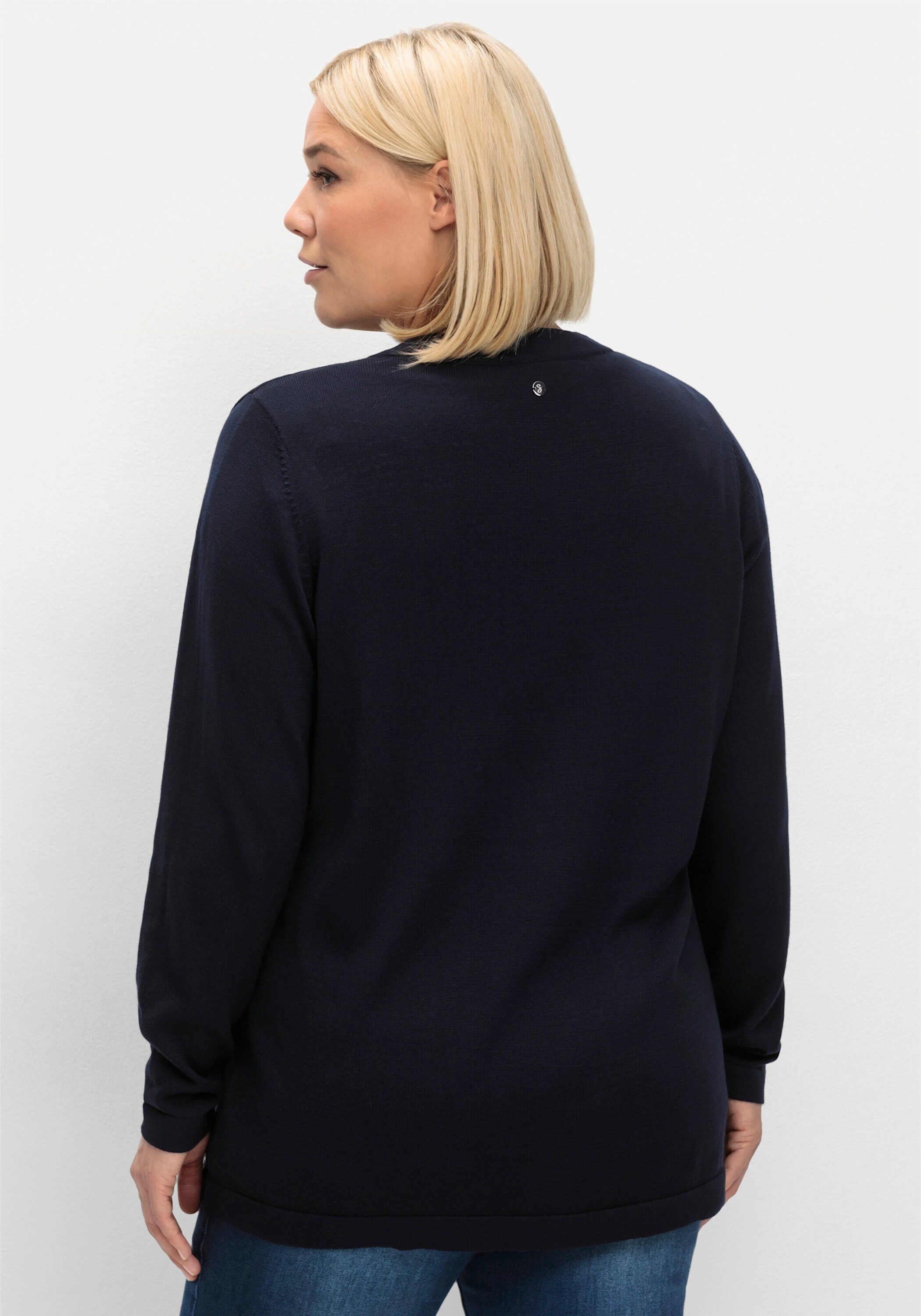 Sheego Strickjacke Strickjacke Langarm aus feinem Viskosemix
