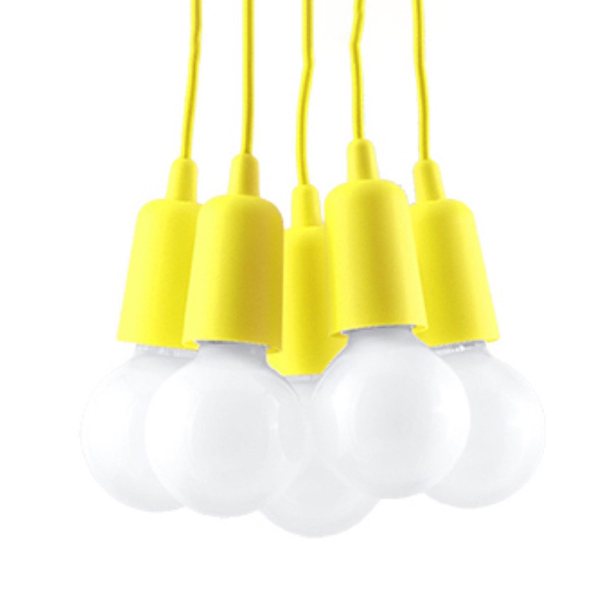 SOLLUX lighting Hängeleuchte Hängeleuchte Diego 5 Gelb, Nicht enthalten