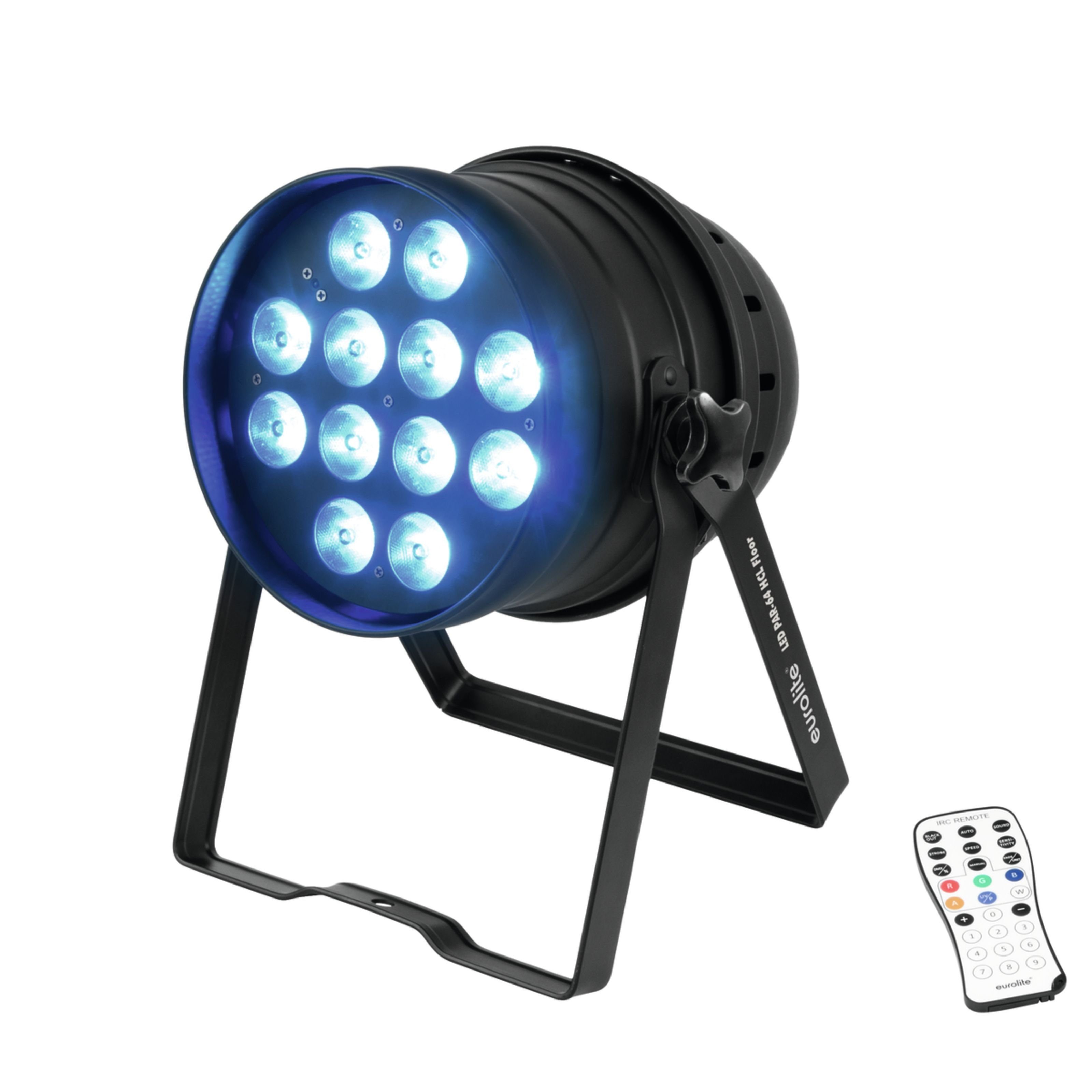 EUROLITE LED Discolicht, LED PAR-64 HCL 12x10W Floor Schwarz - LED PAR Scheinwerfer