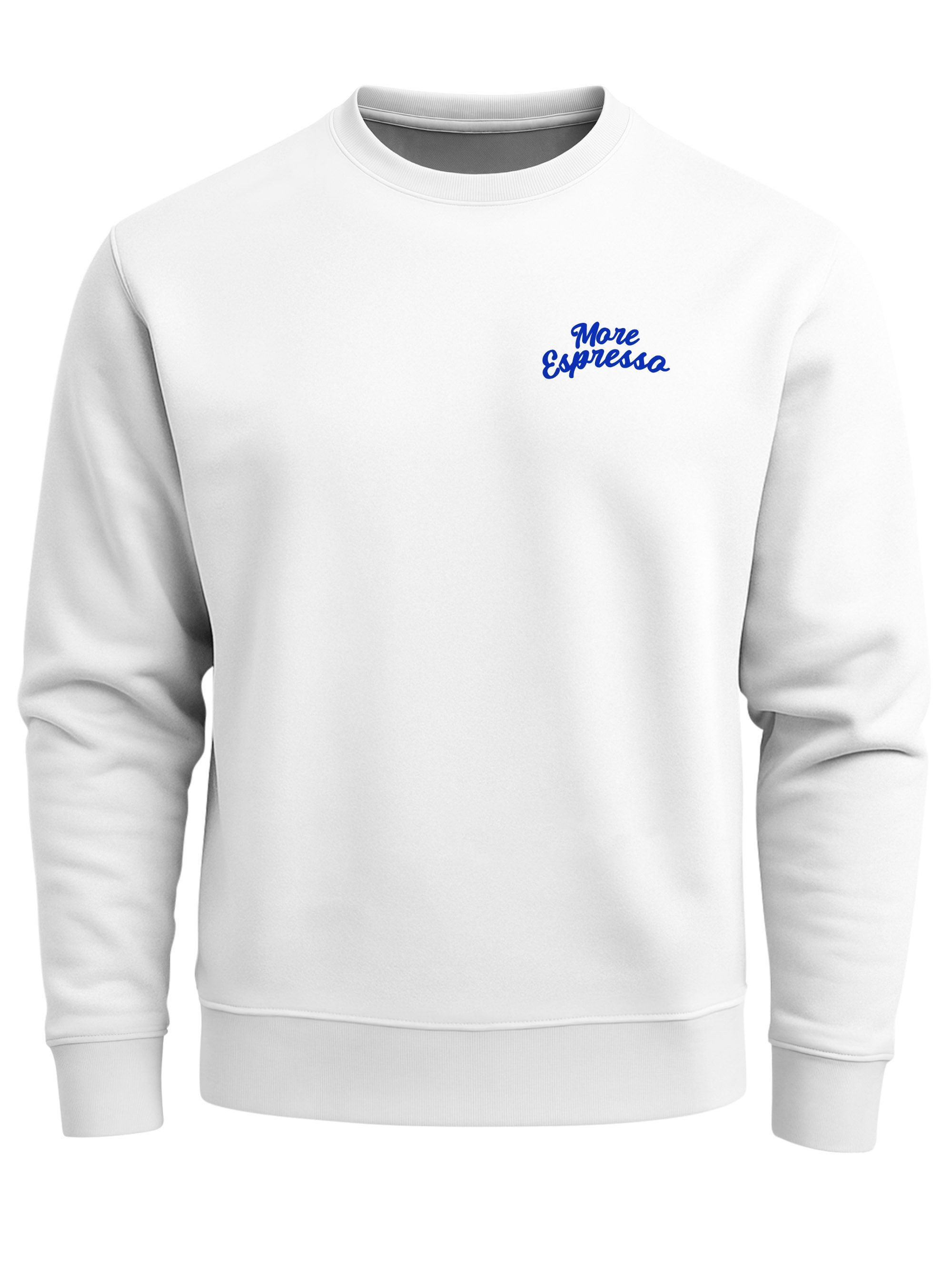 Sweatshirt Sweatshirt Herren Pullover mit Backprint More Espresso Less Depresso