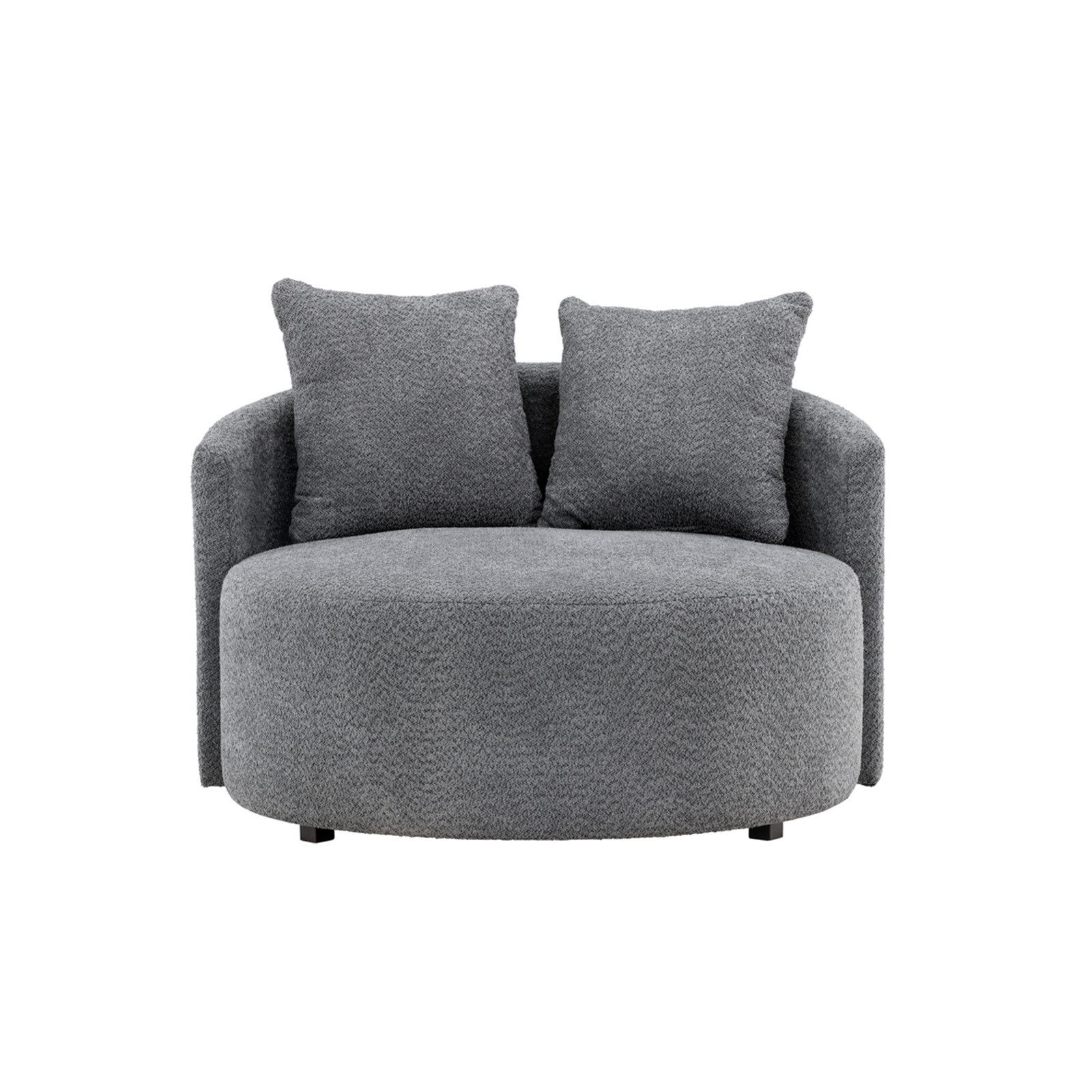 Endorphin Sofa 2er Sofa Kelso – in Grau, Exklusives Designer-Sofa mit Teddy-Bezug