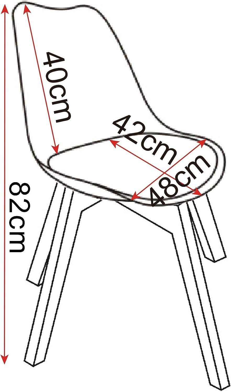 4-Fußstuhl Leinen Stoff Stühle, Holzbeine Woltu Patchwork St), (1