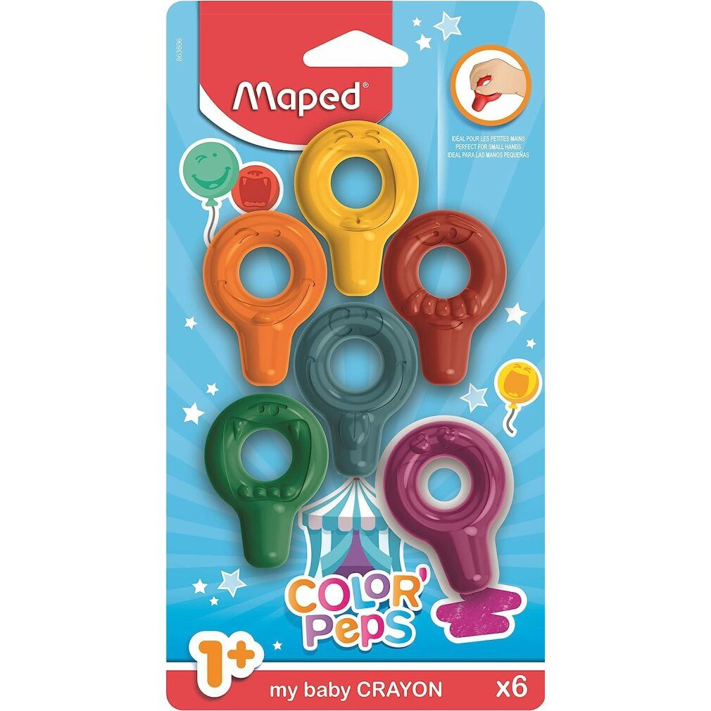 Wachsmalstift Baby Wachsmaler 6er-Sc Color Peps My First für Kinder