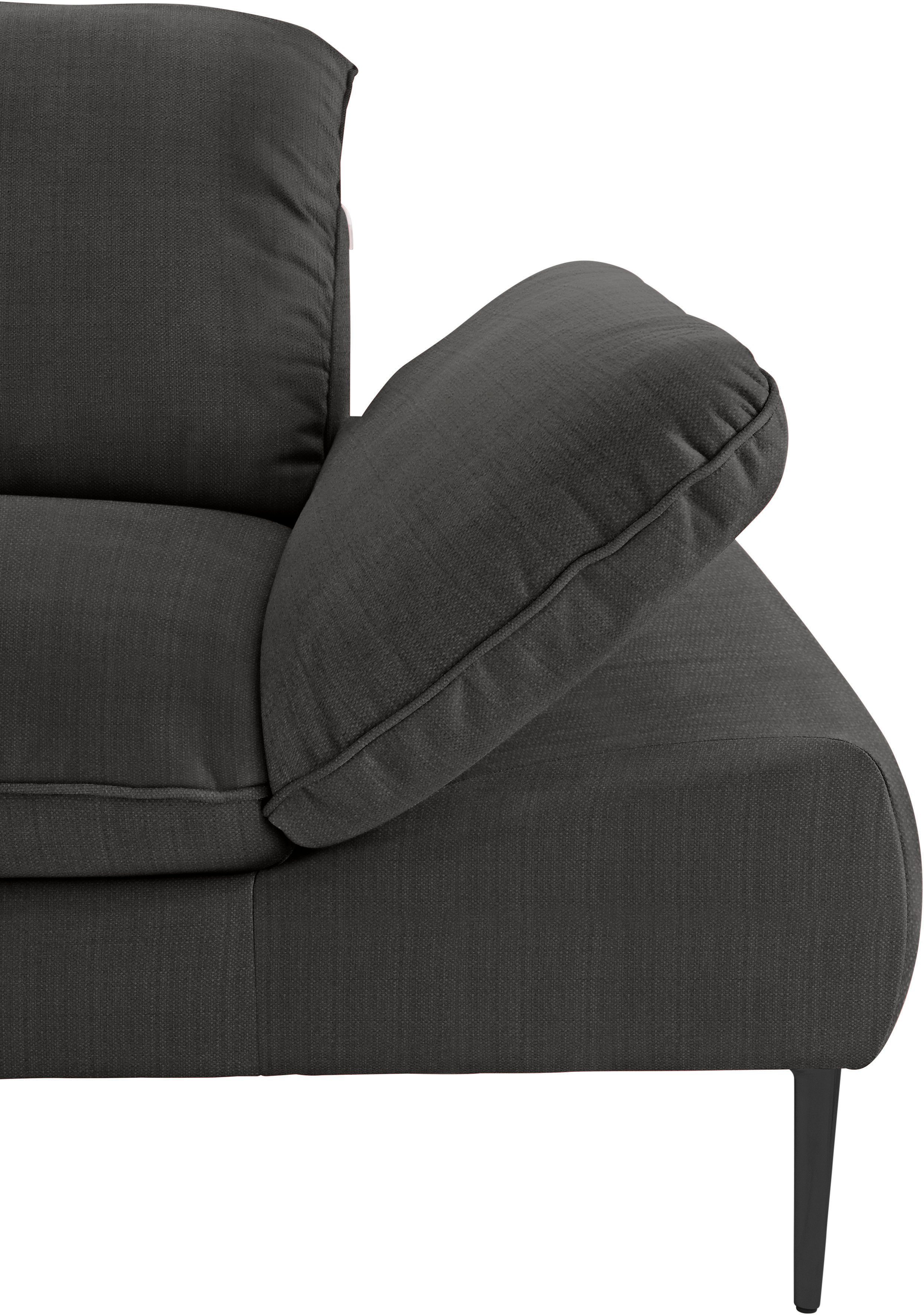 W.SCHILLIG Ecksofa enjoy&MORE, Sitztiefenverstellung, Füße schwarz pulverbeschichtet, 310 cm Breite