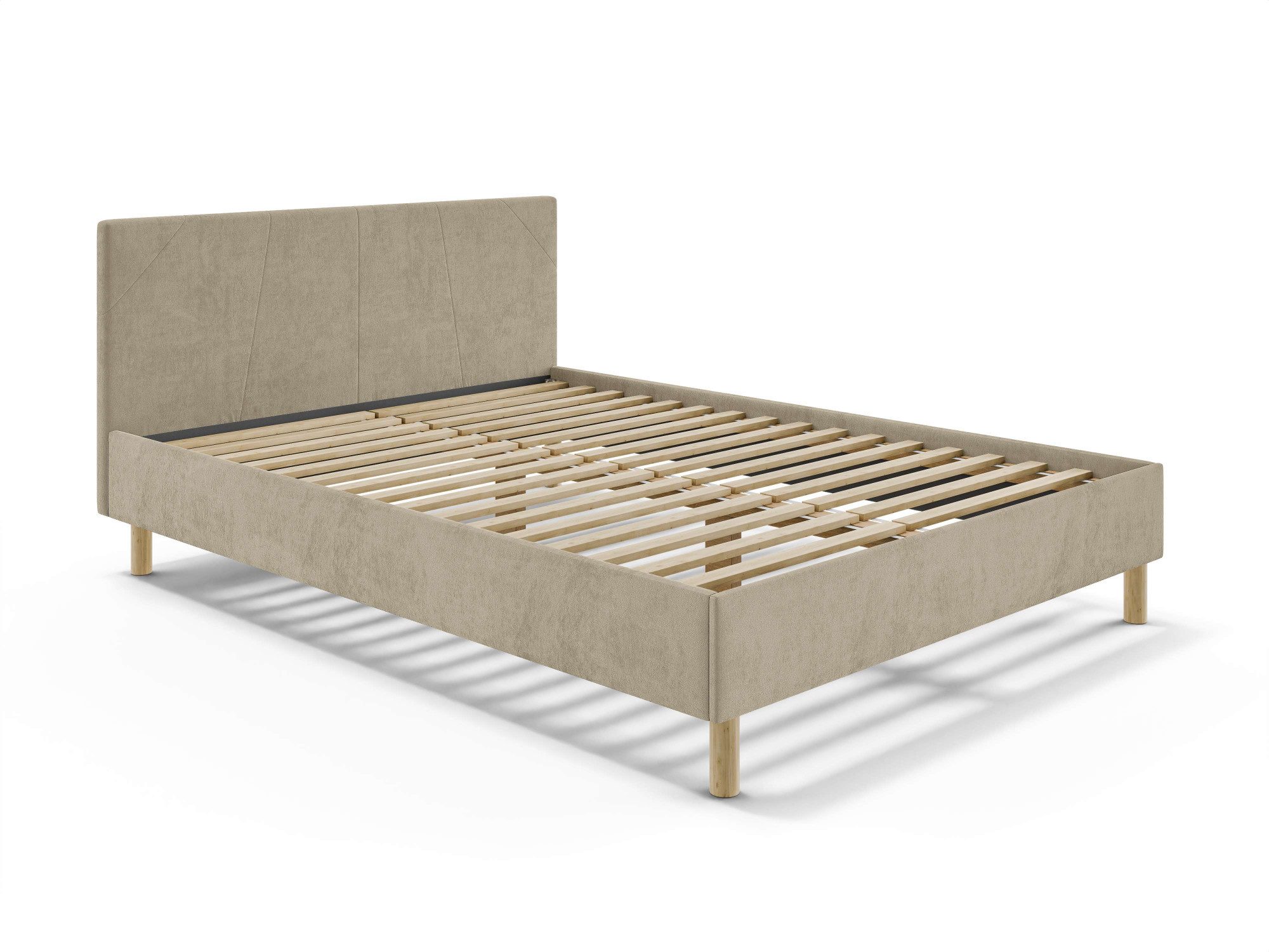 andas Polsterbett Albybyn, Bettgestell mit Kopfteil und Lattenrost, in 2 Br günstig online kaufen