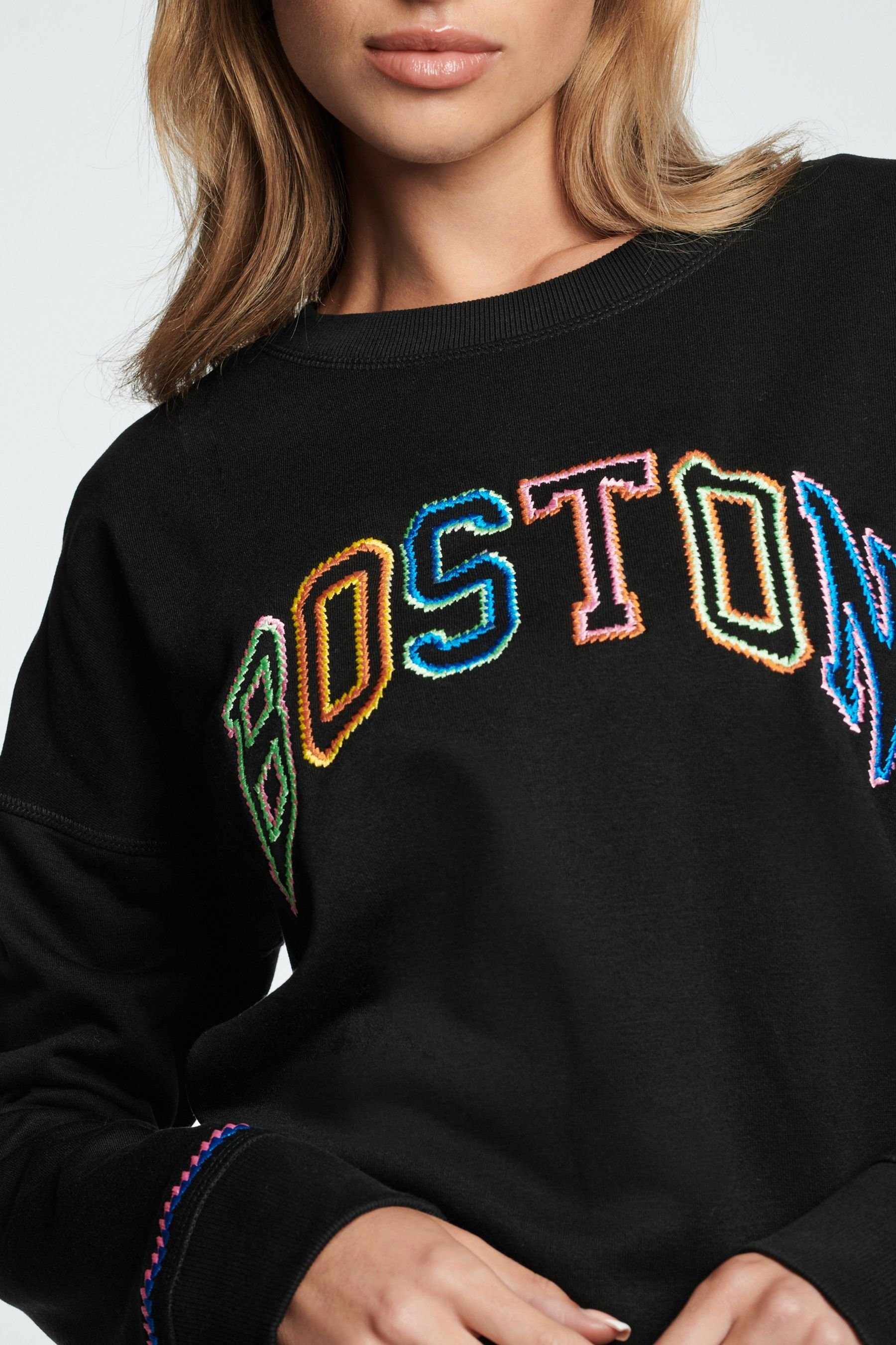 Next Sweatshirt (1-tlg) Stickerei Boston Sweatshirt mit