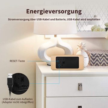 Bothergu Wecker Mit Temperatur Feuchtigkeit Voice Control