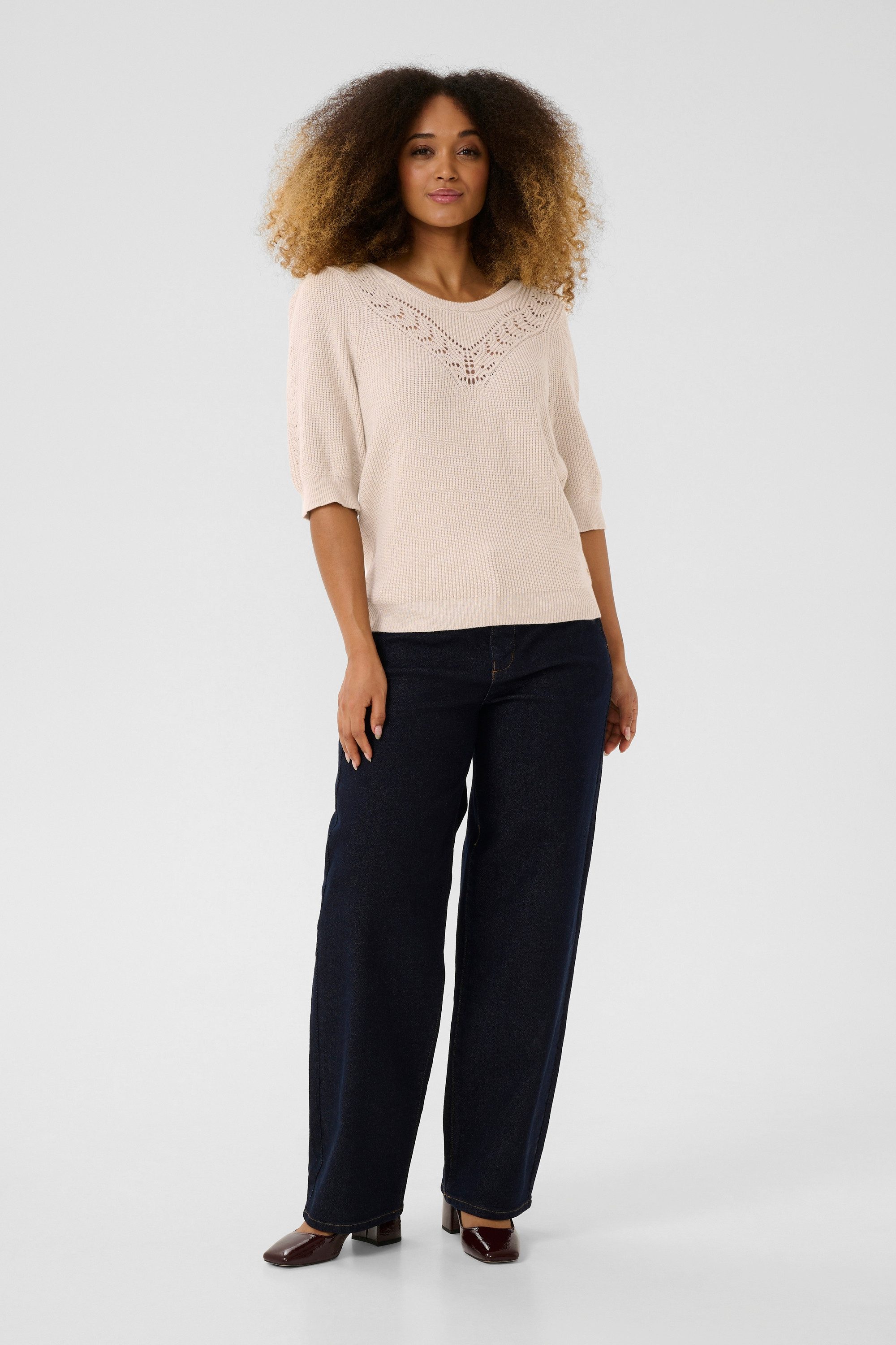 Cream Strickpullover Strickpullover CRDela