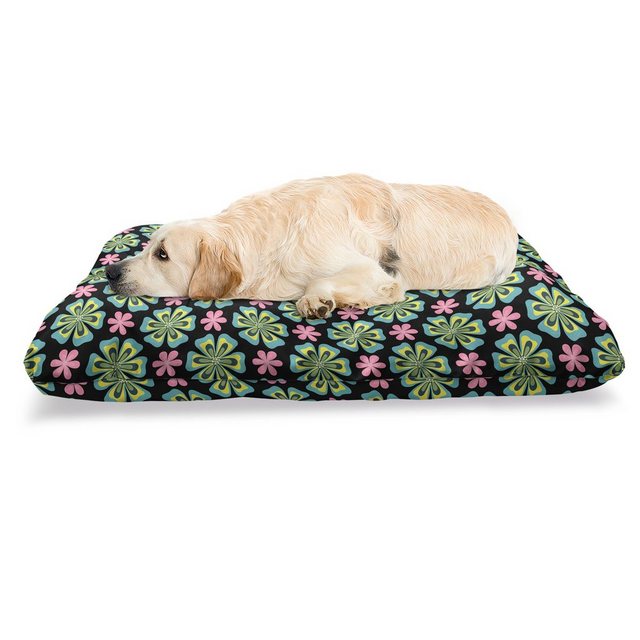 Abakuhaus Hundematratze “beissfestes Kissen für Hunde und Katzen mit abnehmbaren Bezug”, Blumen Gekritzel Bunte tropische