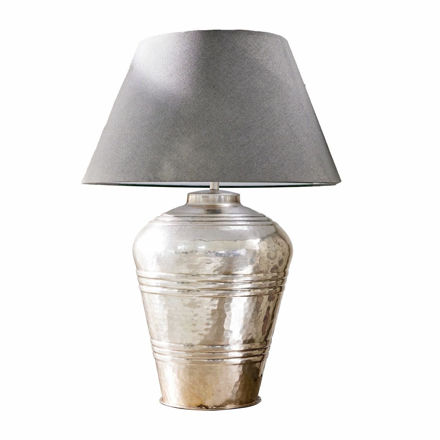 Mirabeau Tischleuchte Tischlampe Sybell grau/antiksilber günstig online kaufen