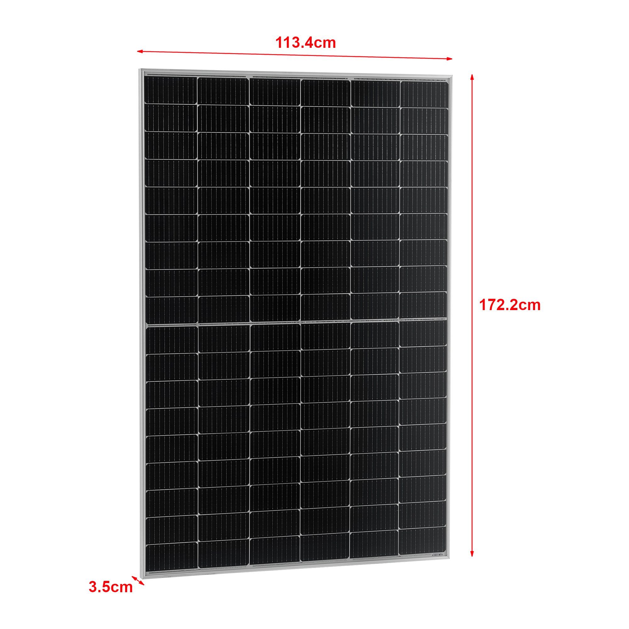 pro.tec Solaranlage, 800 W, (2-St), »Brusson« Balkonkraftwerk mit 2x400W Solarmodulen + Inverter