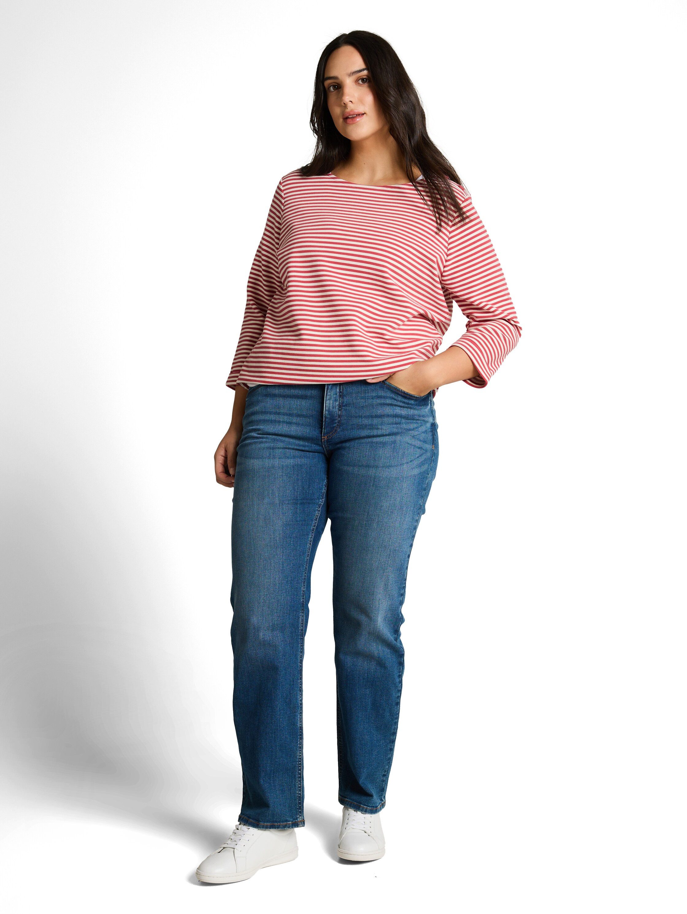 TOM TAILOR PLUS T-Shirt TTP T-Shirt mit Streifen Muster – Bild 4 von 5