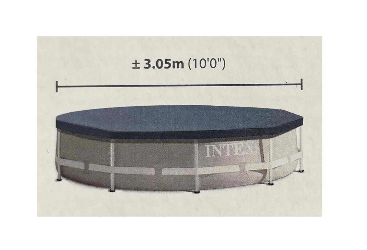 Intex Pool-Abdeckplane Krystal Basics Poolabdeckung Pool für Intex 305cm Clear (1-St), Framepool