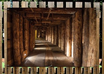 Wallario Sichtschutzzaunmatten Alter Tunnel in einer Salzmine in Polen