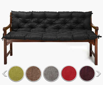 sunnypillow Bankauflage Bankauflage Stuhlkissen viele Farben und Größen zur Auswahl, 100x50x50cm schwarz