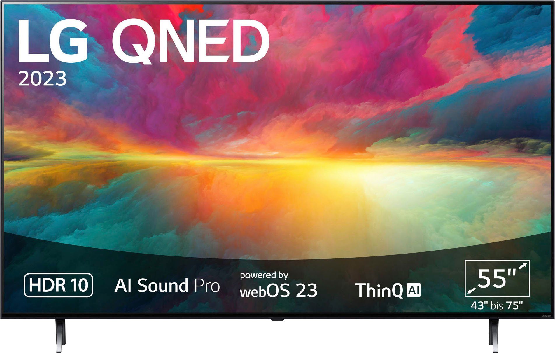 hohe Ansprüche haben LG 55QNED756RA QNED-Fernseher (139 HD, Smart-TV, QNED,α5 Triple 2.0,Single AI-Prozessor,HDR10,HDMI Gen6 Zoll, Ultra 4K cm/55 Tuner) 4K