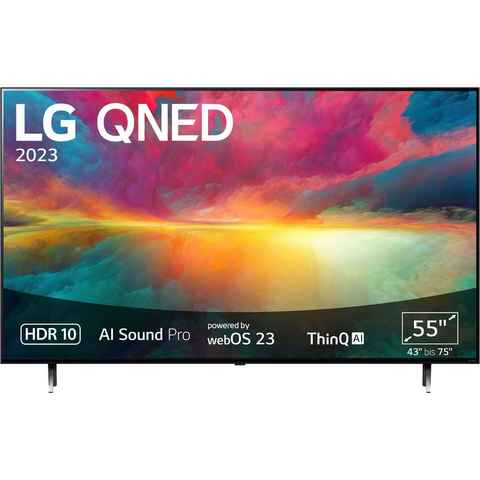LG 55QNED756RA QNED-Fernseher (139 cm/55 Zoll, 4K Ultra HD, Smart-TV, QNED,α5 Gen6 4K AI-Prozessor,HDR10,HDMI 2.0,Single Triple Tuner)