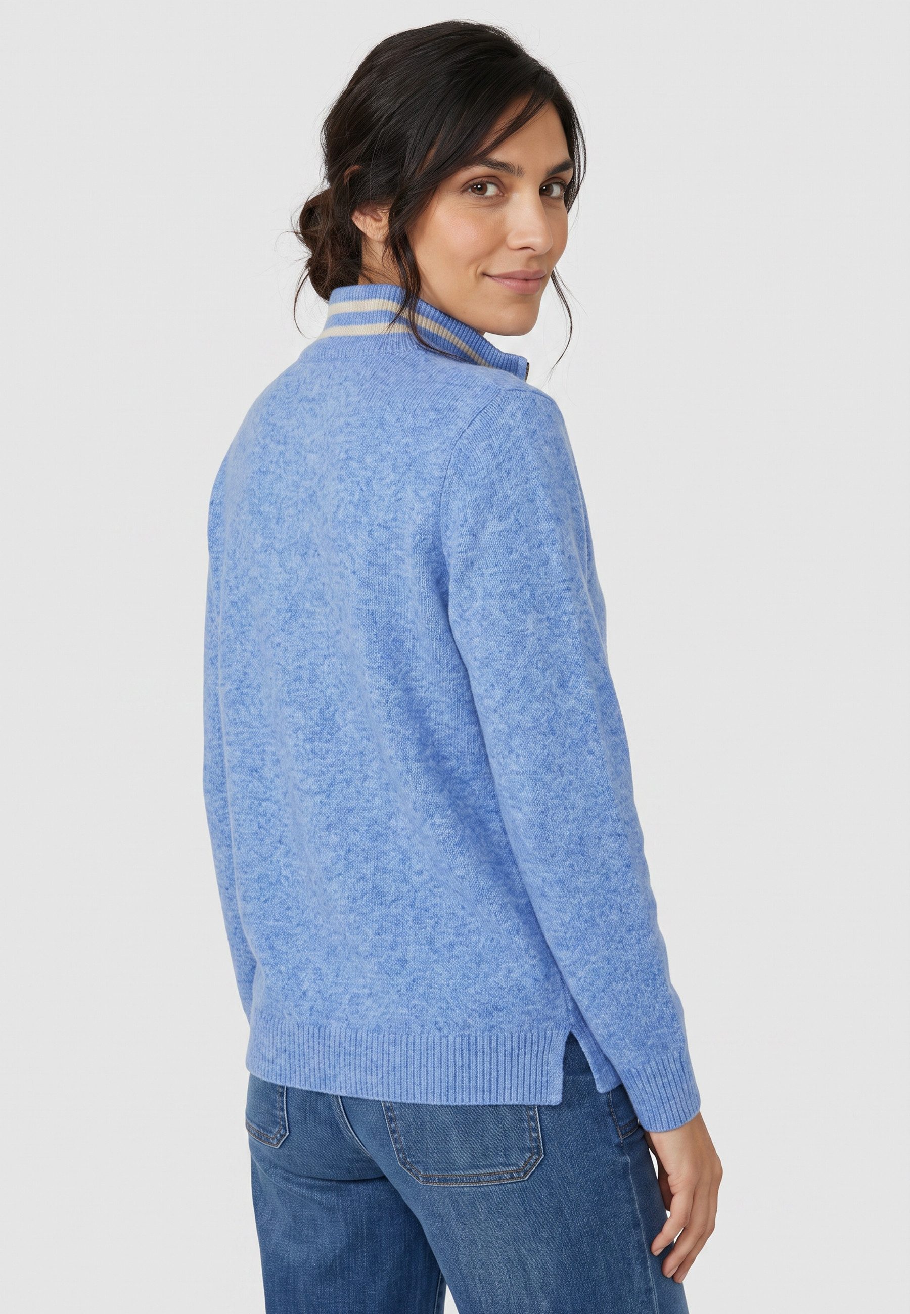Olsen Strickpullover mit Troyerkragen und Reißverschluss – Bild 2 von 5
